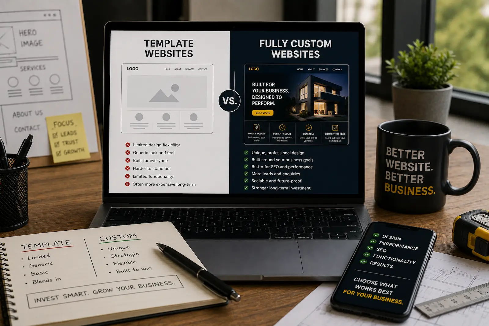 Template Websites vs Fully Custom Websites